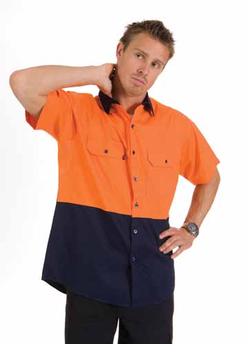 3839 DNC Hi Vis Safety Shirt cool breeze